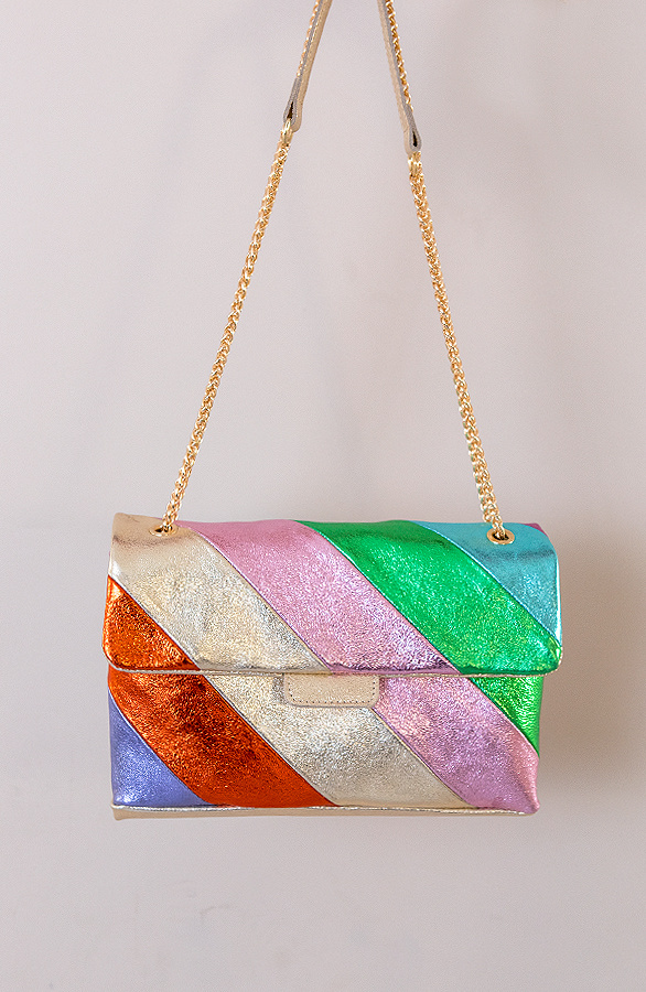 Leather Rainbow Chain Bag fashionmusthaves